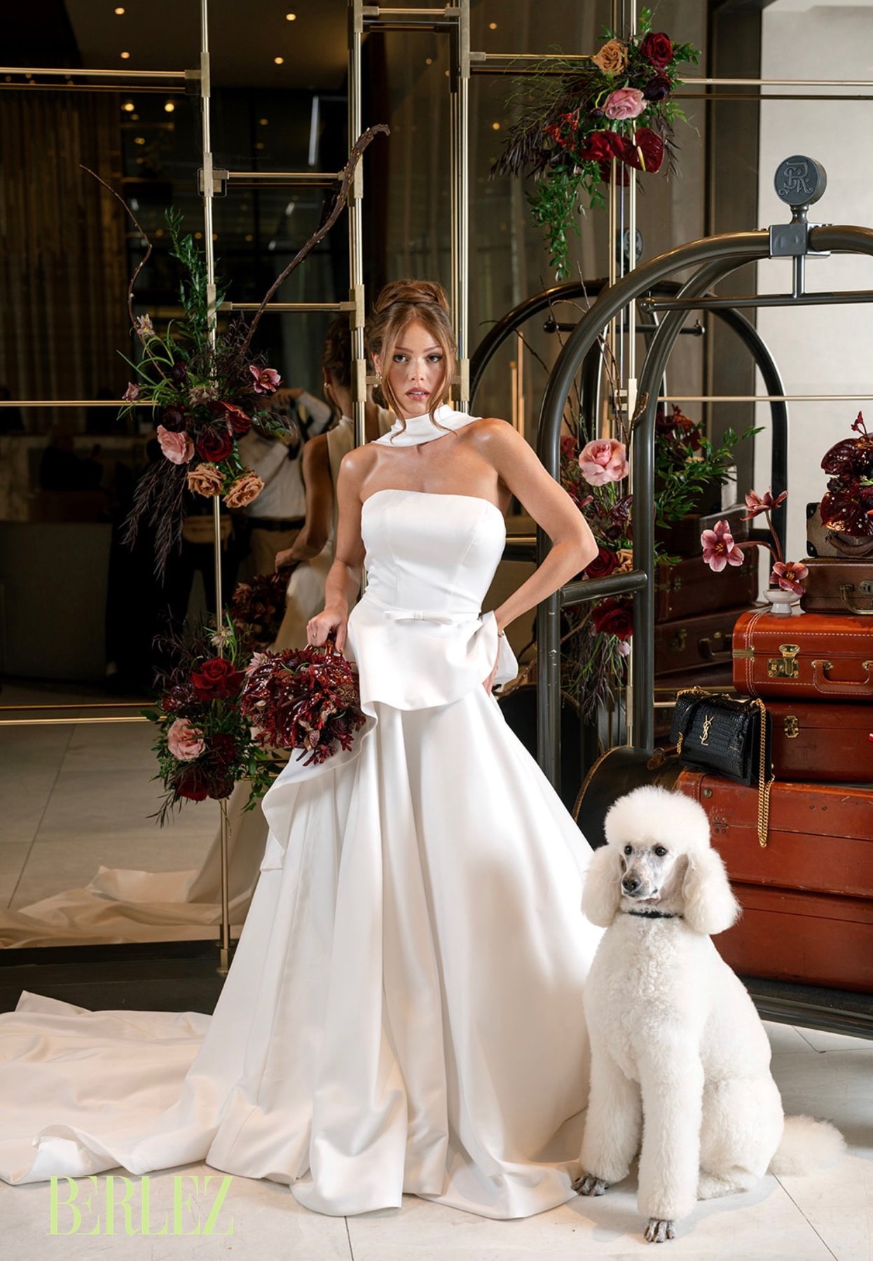 Glam Atelier bridal editorial, luxury travel theme
